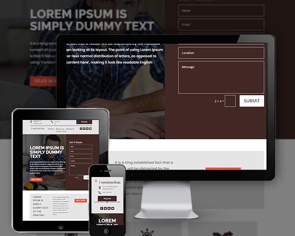 Affordable Construction Website Design Australia