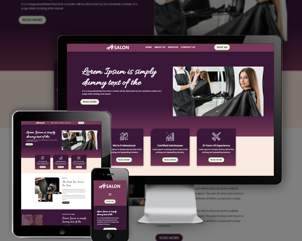 Attractive Salon and Beauty Website Design Agency NSW