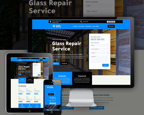 Glass Repair Website design Agency Melbourne