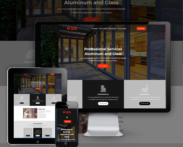 Cheap Glass Repair Website Design Bendigo