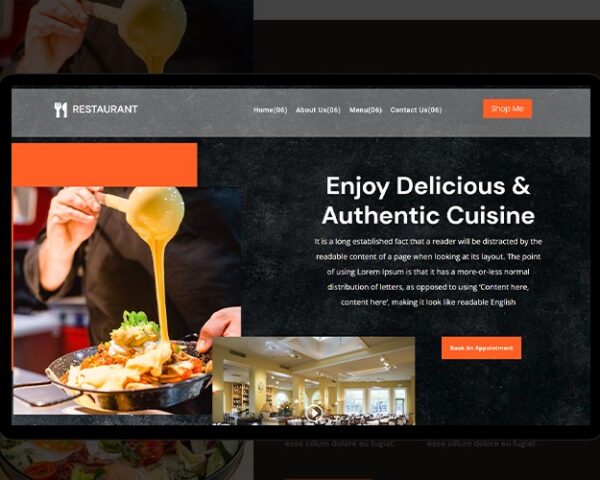 Restaurants  Website (Best Seller - 5)