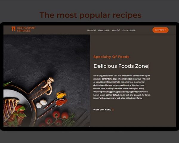 Restaurants  Website (Best Seller - 9)